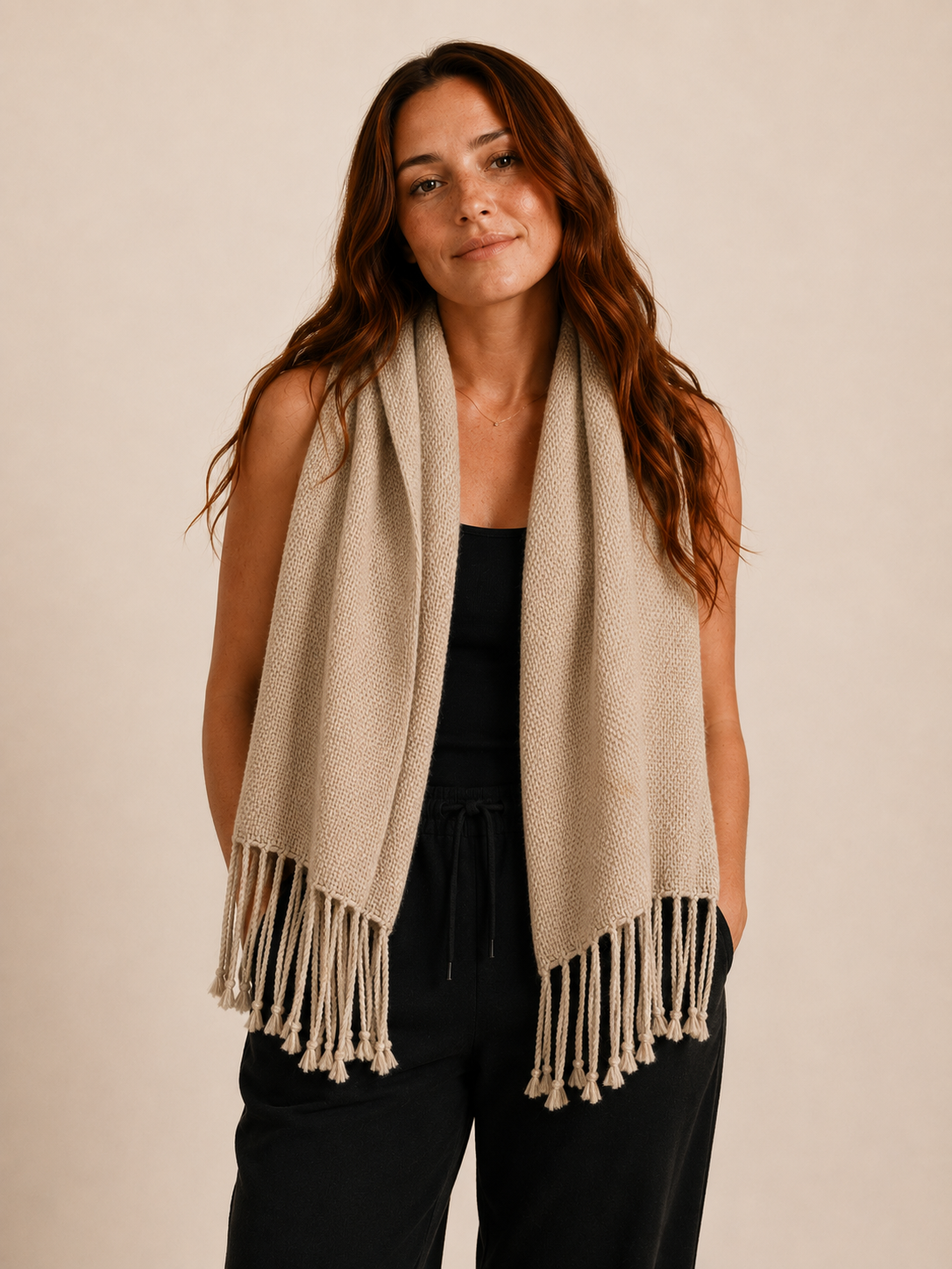 Undyed Alpaca Shawl