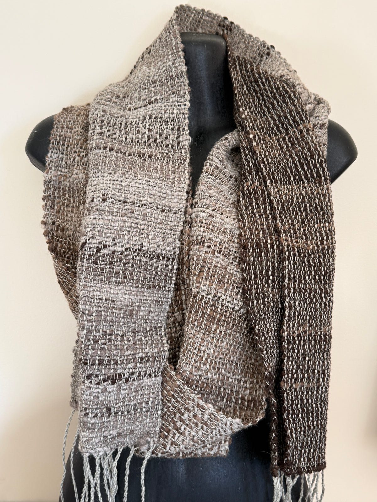 Handspun Raw Haunui Wool Scarf