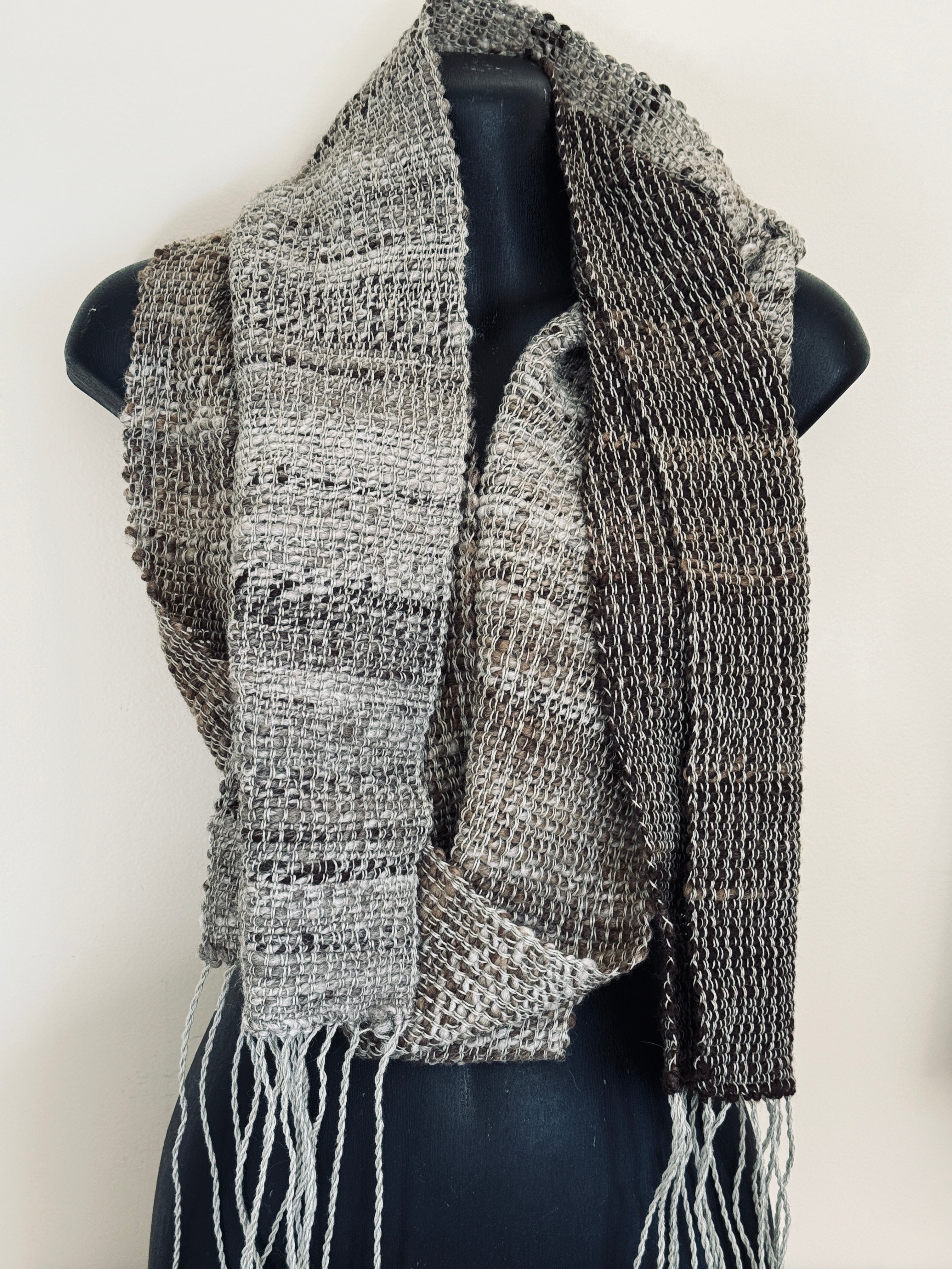 Handspun Raw Haunui Wool Scarf