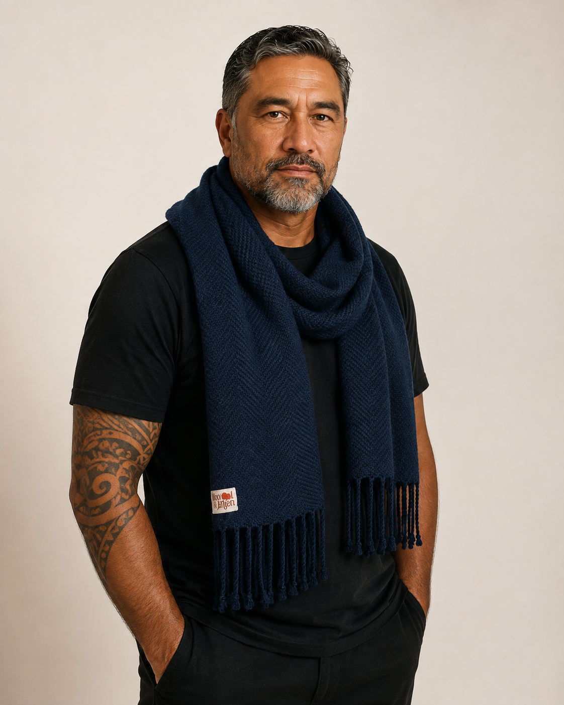 Navy Alpaca Scarf