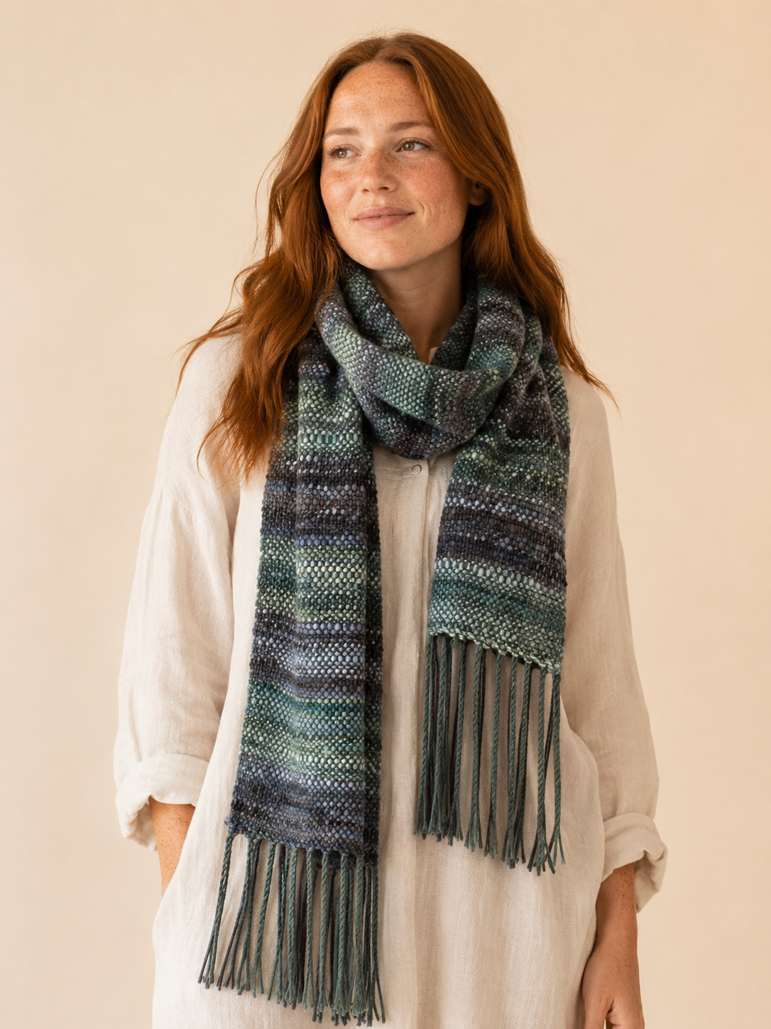 Handspun Merino Scarf